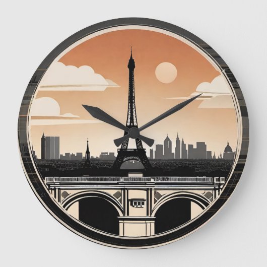 Paris Eiffel Tower Grote Klok (Voorkant)