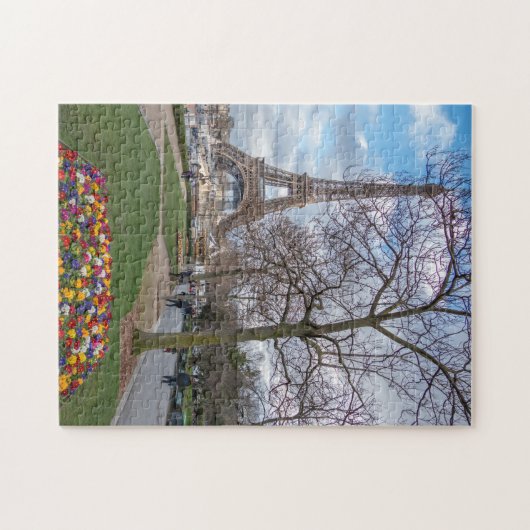 Paris Eiffel Tower in Spring puzzle Legpuzzel (Horizontaal)