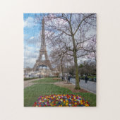 Paris Eiffel Tower in Spring puzzle Legpuzzel (Verticaal)
