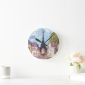 Paris Eiffel Tower inspired clock fabric numbers Ronde Klok (Huis)