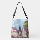 Paris Eiffel Tower inspireert Cross body bag Crossbody Tas (Achterkant)