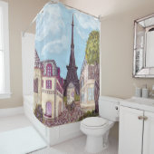 Paris Eiffel Tower inspireert Landscape Art Douchegordijn (In situ)