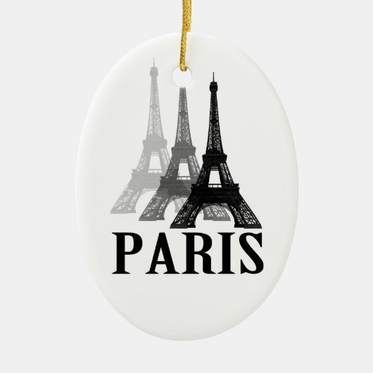 Paris Eiffel Tower Keramisch Ornament (Voorkant)