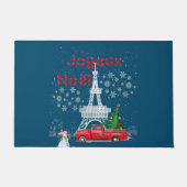 Paris Eiffel Tower - kerstboom Red Truck Joyeux Deurmat (Voorkant)