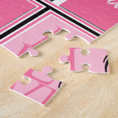 Paris Eiffel Tower Love Pink Black Legpuzzel (Zijkant)