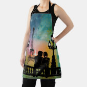 *~* Paris Eiffel Tower Lovers Roos Celestial Stars Schort (Insitu)