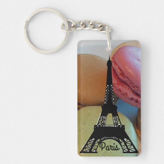 Paris Eiffel Tower Macaron Sleutelhanger (Voorkant)