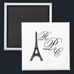 Paris Eiffel Tower Magneet<br><div class="desc">Het ontwerp van de toren van het Eiffel van Parijs kunt u met uw eigen monogram,  tekst of andere ideeën aanpassen. De achtergrond is transparant zodat kunt u de kleuren door het aanpassingshulpmiddel veranderen.</div>