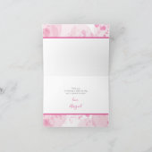 Paris Eiffel Tower Merci Beaucoup Pink White Bedankkaart (Binnen)