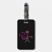 Paris Eiffel Tower met Bow Bagagelabel (Achterkant verticaal)