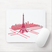 Paris Eiffel Tower Modern Sketch Muismat (Met muis)