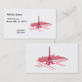 Paris Eiffel Tower Modern Sketch Visitekaartje (Voorkant / Achterkant)