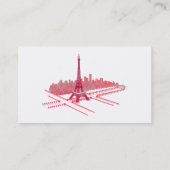 Paris Eiffel Tower Modern Sketch Visitekaartje (Achterkant)