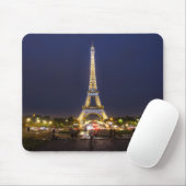 Paris Eiffel Tower Night Lights Muismat (Met muis)