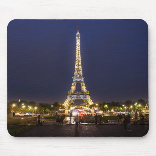 Paris Eiffel Tower Night Lights Muismat (Voorkant)