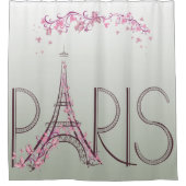Paris Eiffel Tower ombré CHANGE ACHTERGROND COLOR Douchegordijn (Voorkant)