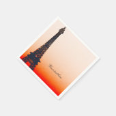 Paris Eiffel Tower Oranje Sunset Chic Party Servet (Hoek)