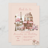 Paris Eiffel Tower Party Meisje Verjaardag Kaart (Voorkant / Achterkant)