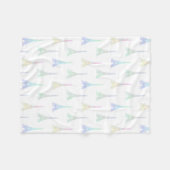 Paris Eiffel Tower Pastel Rainbow Fleece Blanket Deken (Voorkant (Horizontaal))