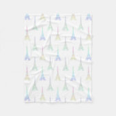 Paris Eiffel Tower Pastel Rainbow Fleece Blanket Deken (Voorkant)
