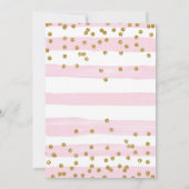 Paris Eiffel Tower Pink Gold Baby shower Kaart (Achterkant)