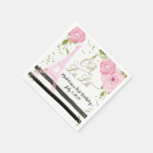 Paris Eiffel Tower Pink Gold Ooh La Napkin Servet (Hoek)