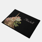 Paris Eiffel Tower Pink Roses Doormat Deurmat (Schuin)