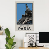 Paris Eiffel Tower Poster (Thuiskantoor)