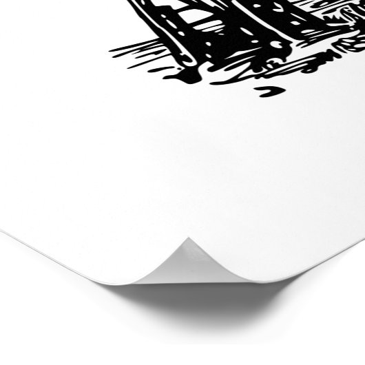 Paris Eiffel Tower Poster (Hoek)