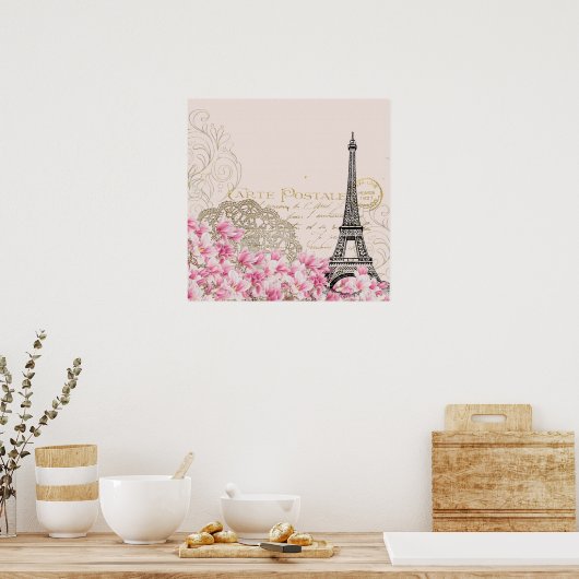 Paris Eiffel Tower Poster (Keuken)