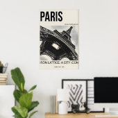 Paris Eiffel Tower Print - Vintage Style (Thuiskantoor)