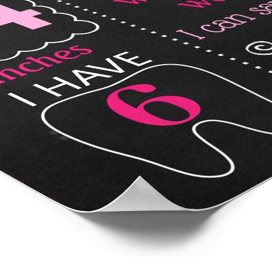 Paris Eiffel Tower Puddle Birthday board Poster (Hoek)