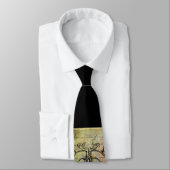 Paris Eiffel Tower & Red Rose Steampunk Stropdas (Gebonden)