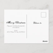 Paris Eiffel Tower Red Truck Kerstmis Briefkaart (Achterkant)