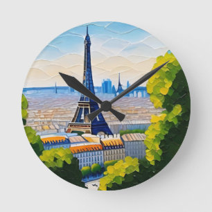 Paris Eiffel Tower Ronde Klok