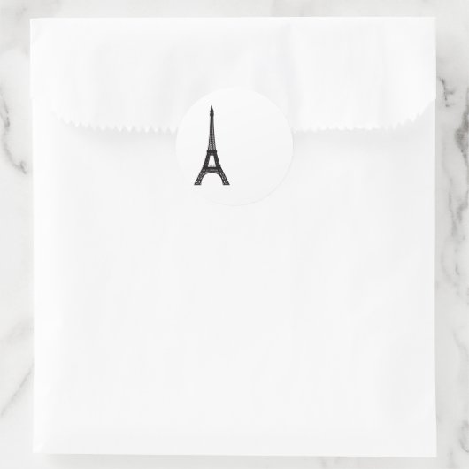 Paris Eiffel Tower Ronde Sticker (Tas)