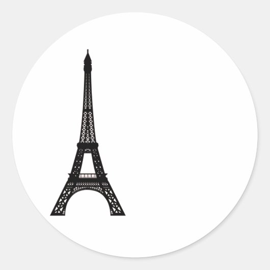 Paris Eiffel Tower Ronde Sticker (Voorkant)
