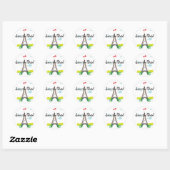 Paris Eiffel Tower Save the Date Stickers (Vel)
