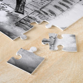Paris Eiffel Tower Scene Collage Black & White Legpuzzel (Zijkant)