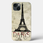 Paris, Eiffel Tower Script Case-Mate iPhone Case (Achterkant)