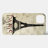 Paris, Eiffel Tower Script Case-Mate iPhone Case (Achterkant (horizontaal))