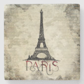 Paris, Eiffel Tower Script Stenen Onderzetter (Voorkant)