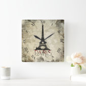 Paris, Eiffel Tower  Script Vierkante Klok (Huis)