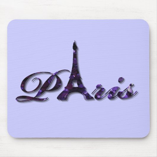 Paris Eiffel Tower Sequin Glitter Sparkle Muismat (Voorkant)