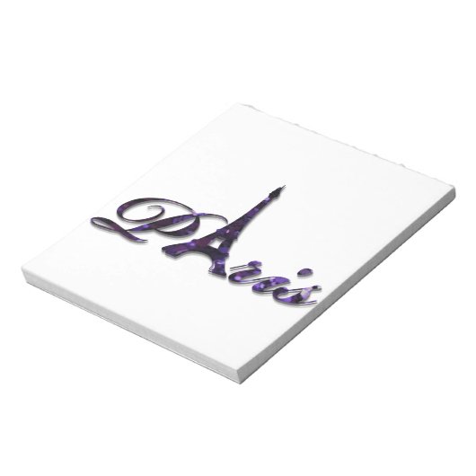 Paris Eiffel Tower Sequin Glitter Sparkle Notitieblok (Linkerzijde)