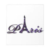 Paris Eiffel Tower Sequin Glitter Sparkle Notitieblok (Voorkant)