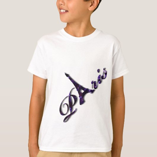 Paris Eiffel Tower Sequin Glitter Sparkle T-shirt (Voorkant)