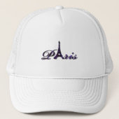 Paris Eiffel Tower Sequin Glitter Sparkle Trucker Pet (Voorkant)