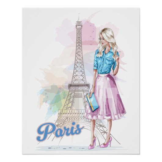 Paris Eiffel Tower sightseeing Perfect Poster (Voorkant)