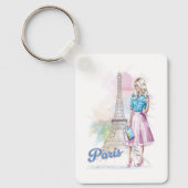 Paris Eiffel Tower sightseeing Sleutelhanger (Voorkant)